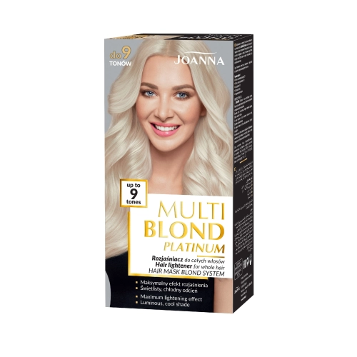 Joanna Multi Blond Platinum Kremowy Rozjaśniacz Do Całych Włosów - Do 9 Tonów 1szt