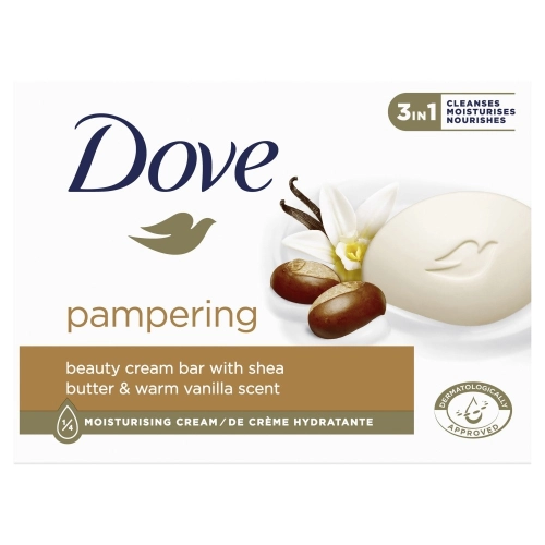 Dove Kremowe Mydło W Kostce 3in1 - Pampering - Shea Butter Warm Vanilla 90g