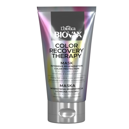 L`Biotica Biovax Color Recovery Therapy Maska Do Włosów Koloryzowanych - Intensywna Regeneracja Ochrona Koloru 150ml