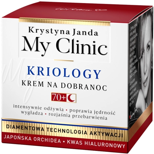 Janda My Clinic Kriology 70+ Krem Na Dobranoc - Japońska Orchidea Kwas Hialuronowy 50ml
