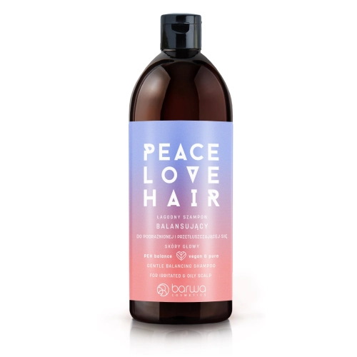 Barwa Peace Love Hair Łagodny Szampon Balansujący Do Podrażnionej I Przetłuszczającej Się Skóry Głowy 480ml
