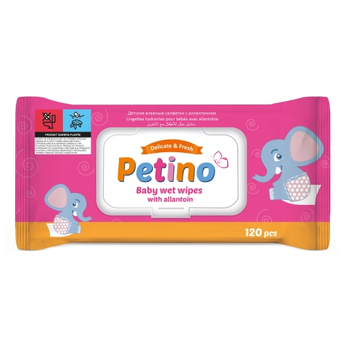 Petino Delicate Fresh Nawilżane Chusteczki Dla Dzieci Z Alantoiną 1op-120szt
