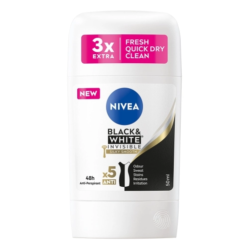 Nivea Dezodorant W Sztyfcie Damski Black White Invisible Silky Smooth 50ml