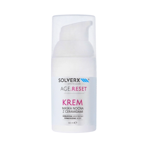 Solverx Age.Reset Krem - Maska Nocna Do Twarzy - Odbudowa Mikrobiomu Wygładzenie Skóry 50ml