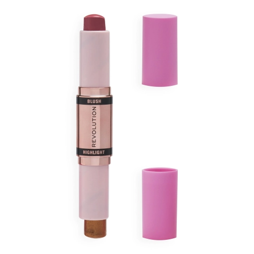 Makeup Revolution Blush Highlight Stick Róż I Rozświetlacz W Sztyfcie - Flushing Pink 4.3g
