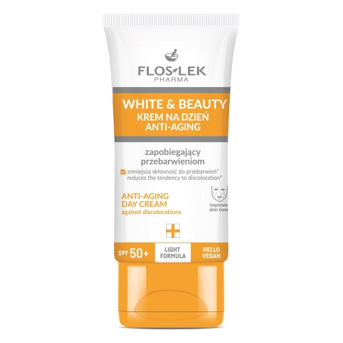 Floslek Pharma White Beauty Krem Na Dzień Anti-Aging Zapobiegający Przebarwieniom Spf50+ 50ml