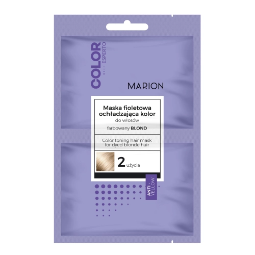 Marion Color Esperto Maska Fioletowa Do Włosów Ochładzająca Kolor - Farbowany Blond 20mlx2