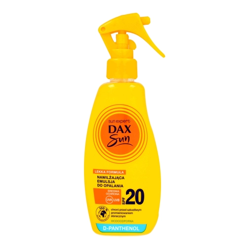Dax Sun Nawilżająca Emulsja Do Opalania Spf20 Z D-Panthenolem w Sprayu 200ml