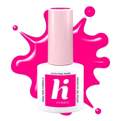 Hi Hybrid Hema Free Lakier Hybrydowy Neon 279 Pink Paris 5ml