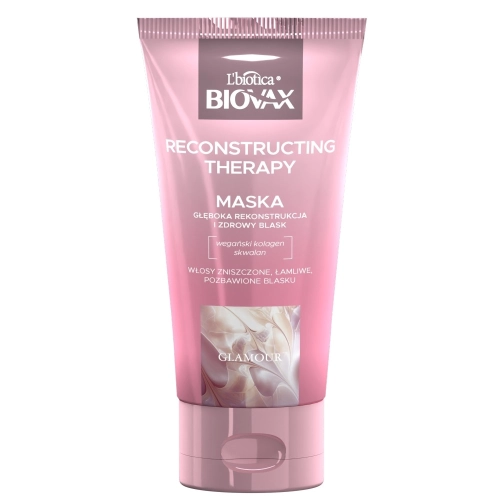 L Biotica Biovax Glamour Maska Reconstructing Therapy - Do Włosów Zniszczonych,Łamliwych i Pozbawionych Blasku 150ml