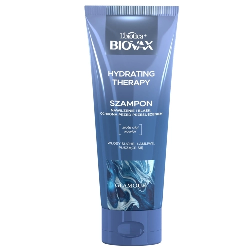 L Biotica Biovax Glamour Szampon Hydrating Therapy - Do Włosów Suchych,Łamliwych i Puszących Się 200ml