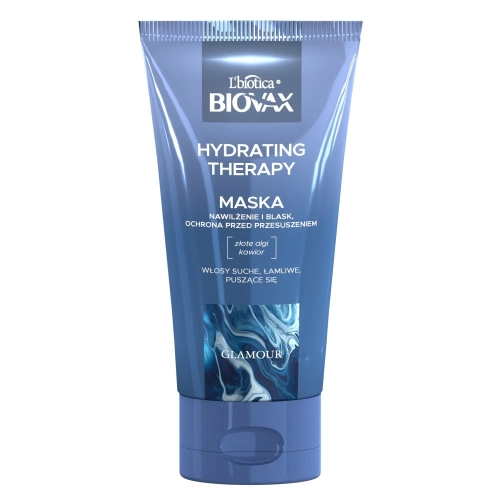 L Biotica Biovax Glamour Maska Hydrating Therapy - Do Włosów Suchych Łamliwych i Puszących Się 150ml