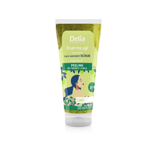 Delia Cosmetics Fruit Me Up! Wygładzający Peeling Do Twarzy i Ciała 2w1 - Limonka 200ml