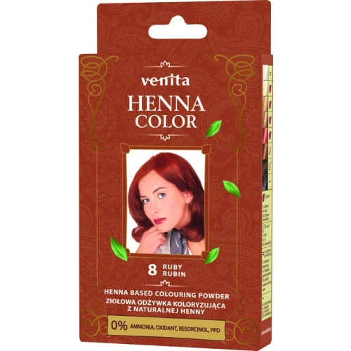 Venita Henna Color Ziołowa Odżywka Koloryzująca - 8 Rubin 1op.