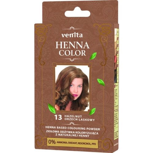 Venita Henna Color Ziołowa Odżywka Koloryzująca - 13 Orzech Laskowy 1op.