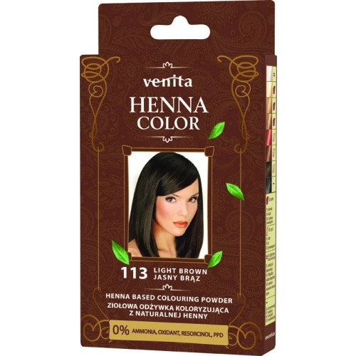 Venita Henna Color Ziołowa Odżywka Koloryzująca - 113 Jasny Brąz 1op.