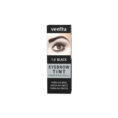 Venita Eyebrow Tint Profesjonalna Farba Do Brwi w Proszku - 1.0 Black (Czarna) 1op.