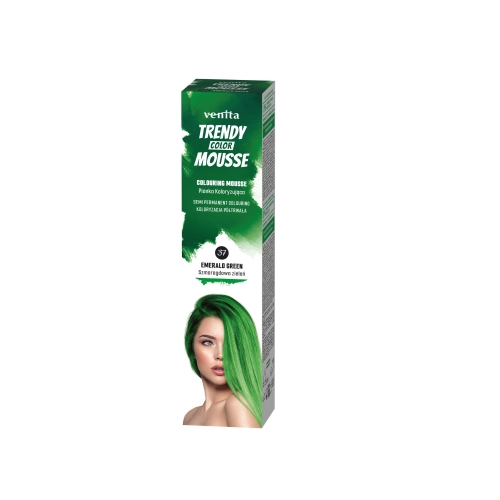 Venita Trendy Color Mousse Pianka Koloryzująca Do Włosów - 37 Emerald Green (Szmaragdowa Zieleń) 75ml