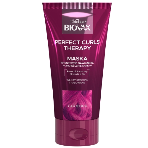 L Biotica Biovax Glamour Intensywnie Nawilżająca Maska Perfect Curls Therapy - do Włosów Kręconych i Falowanych 150ml