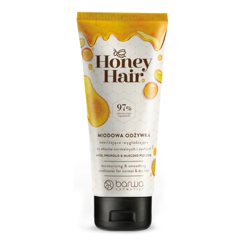 Barwa Cosmetics Honey Hair Miodowa Odżywka Nawilżająco-Wygładzająca do Włosów Normalnych i Suchych 200ml