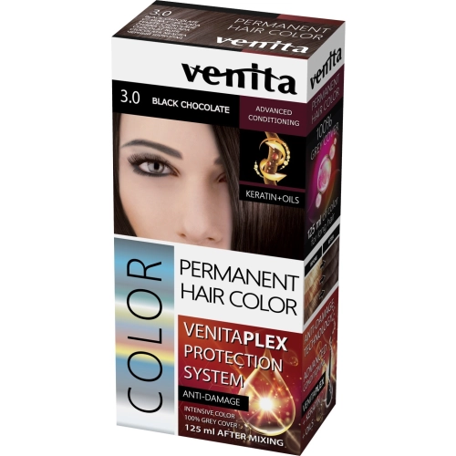Venita Color Farba Do Włosów Venita Plex Nr 3.0 Black Chocolate 1op.