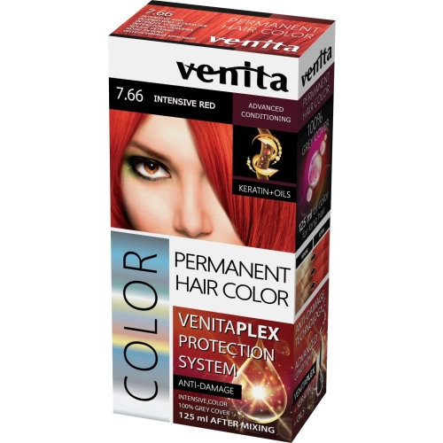 Venita Color Farba Do Włosów Venita Plex Nr 7.66 Intensive Red 1op.