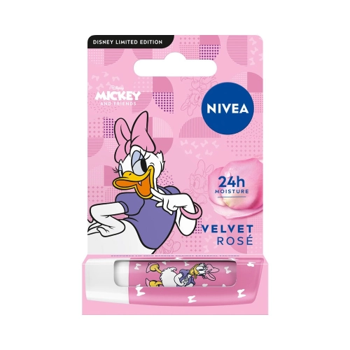 Nivea Disney Pielęgnująca Pomadka Do Ust - Velvet Rose Daisy Duck 4.8 g