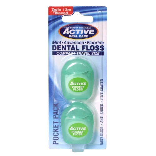 Beauty Formulas Active Oral Care Nić Dentystyczna Travel Size 2 X 12m