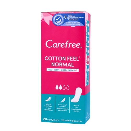 Carefree Cotton Fresh Wkładki Higieniczne 1 Op.-20szt