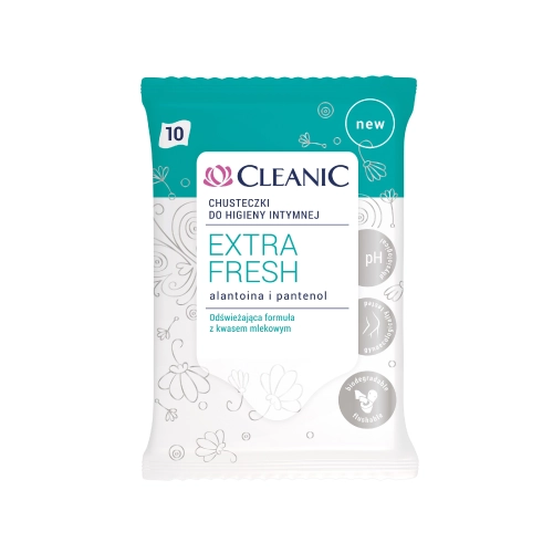 Cleanic Chusteczki Do Higieny Intymnej Extra Fresh 1op.-10szt