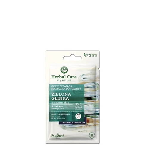 Farmona Herbal Care Maseczka Oczyszczająca Do Twarzy Zielona Glinka 2 X 5ml